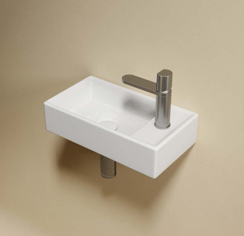 Раковина маленькая в туалет Ceramicanova Element CN6051LMW 41 белая матовая Раковина маленькая в туалет Ceramicanova Element CN6051LMW 41 белая матовая