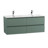 Тумба с раковиной BelBagno Kraft 120 подвесная, матовая еловая, раковина bb1200-2-etl, для двоих