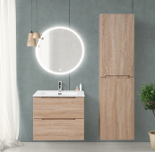 Шкаф-пенал для ванной BelBagno Etna 40 L rovere bianco