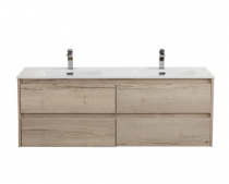 Тумба с раковиной BelBagno Kraft 120 для двоих, 4 ящика, rovere galifax bianco
