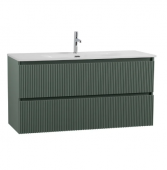 Тумба с раковиной BelBagno Uno 120 подвесная, 2 ящика, матовая еловая