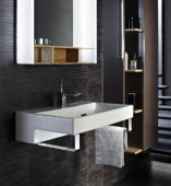 Мебельная раковина Jacob Delafon Terrace EXD112-00 80 накладная, белая, прямоугольная, фарфор, со скрытым сливом
