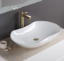 Накладная раковина BelBagno BB1334 67 белая, овальная, фаянс Накладная раковина BelBagno BB1334 67 белая, овальная, фаянс
