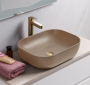 Накладная раковина BelBagno BB1302-H316 50 бежевая, прямоугольная, фаянс Накладная раковина BelBagno BB1302-H316 50 бежевая, прямоугольная, фаянс