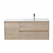 Тумба с раковиной BelBagno Kraft R, 120 2 ящика, дверца, rovere galifax bianco