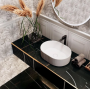 Накладная раковина KERAMA MARAZZI Vento 51 матовая белая, овальная, фаянс Накладная раковина KERAMA MARAZZI Vento 51 матовая белая, овальная, фаянс