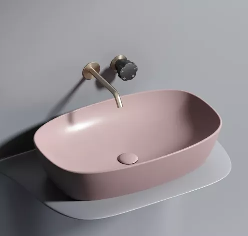 Накладная раковина Ceramicanova Element CN6049MP 60 матовая розовая, прямоугольная
