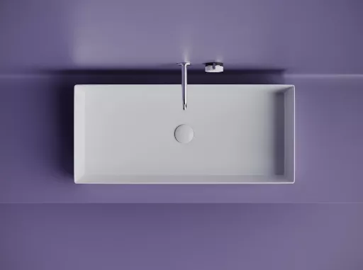 Накладная раковина Ceramicanova Element CN6072 80 глянцевая белая, прямоугольная