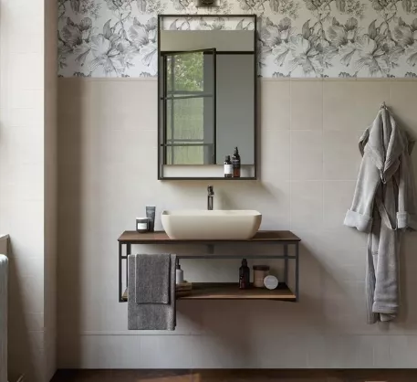 Накладная раковина KERAMA MARAZZI Plaza 56 матовая песочная, прямоугольная, фаянс Накладная раковина KERAMA MARAZZI Plaza 56 матовая песочная, прямоугольная, фаянс