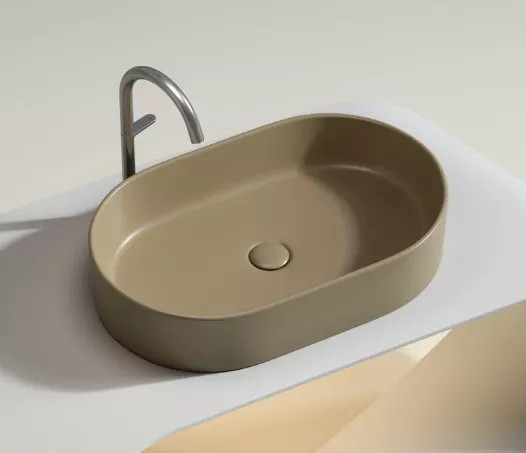 Накладная раковина Ceramicanova Element CN6048MC 61 матовый капучино, овальная